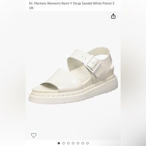 Dr. Martens Women's Romi Y Strap Sandal White Petrol